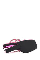 Women's Pink Faux Leather Slippers | Derimod