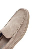 Derimod Fly Men's Beige Suede Leather Loafer | Derimod