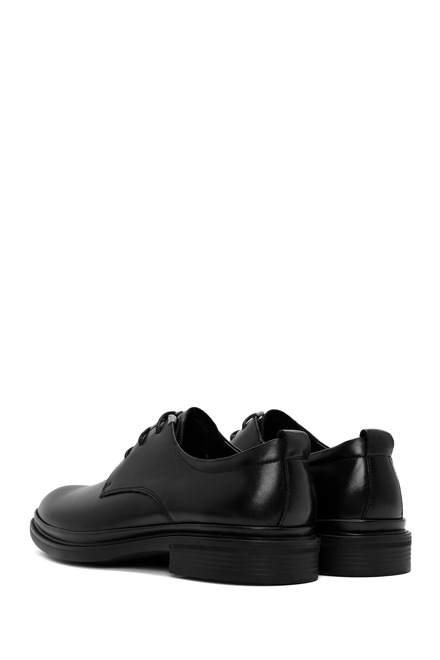 Men's Black Laced Leather Classic Shoes