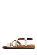 Woman Multicolored Ankle-Buckle Leather Bodrum Sandal | Derimod