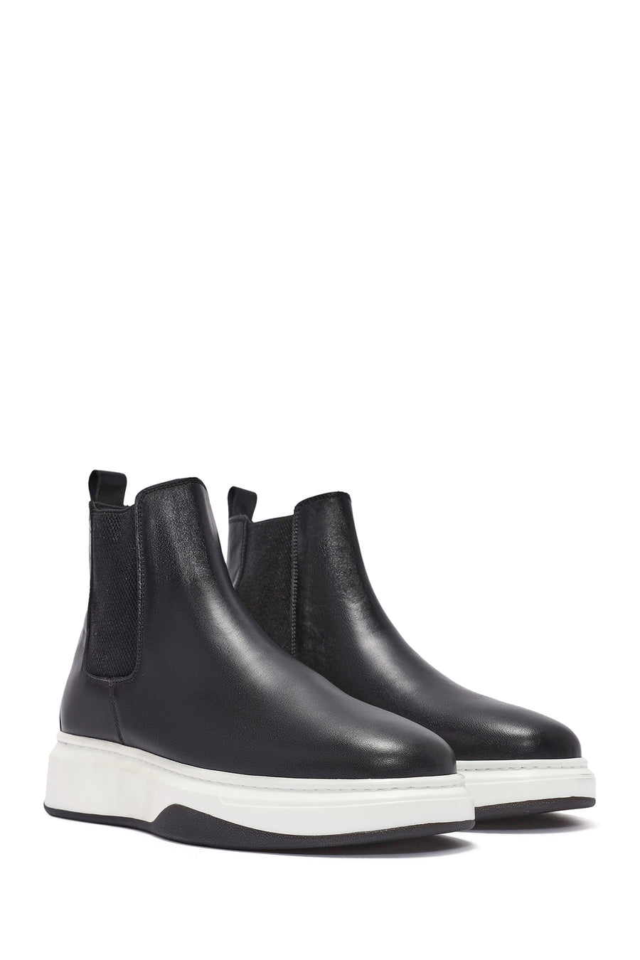 Men's Black Leather Chelsea Boots