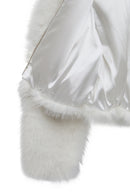 Dallas Women's White Shirt Collar Teddy Coat | Derimod