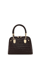 Woman Brown Long-Strap Knitted Classic Shoulder Bag | Derimod