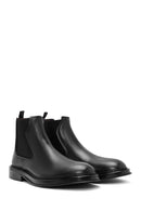 Men's Black Leather Casual Chelsea Boots | Derimod