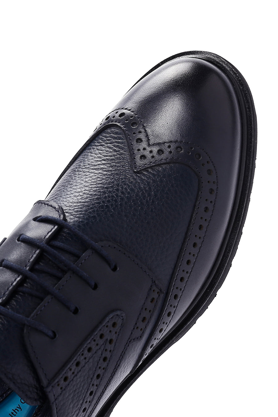 Men's Navy Blue Leather Classic Shoes
