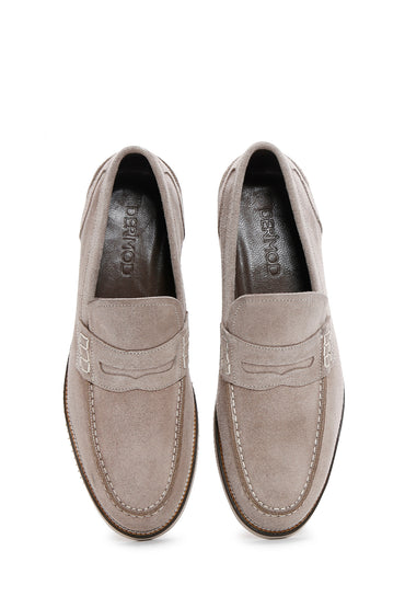 Erkek Vizon Süet Deri Casual Loafer_4