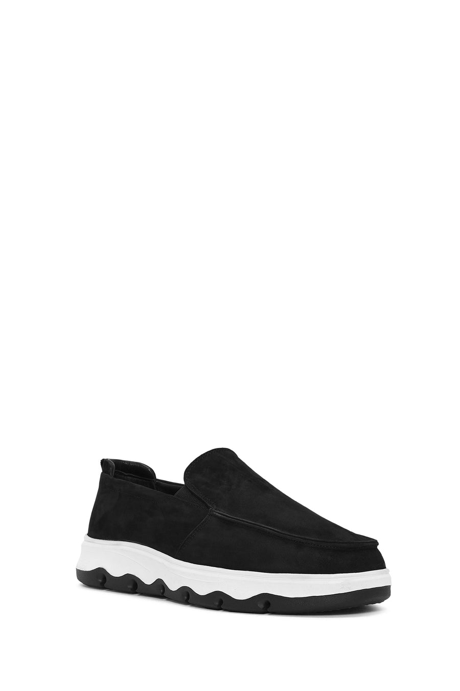 Men's Black Nubuck Leather Comfort Loafer