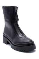 Women's Black Zipper Boots | Derimod