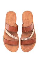 Women's Tan Stone Slippers | Derimod