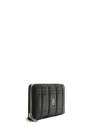 Women's Black Quilted Wallet | Derimod