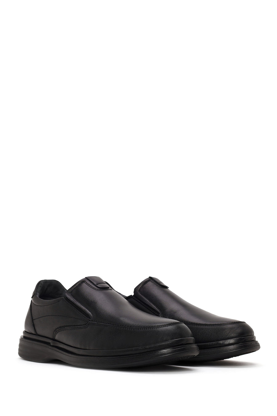 Male Black Leather Comfort Loafer