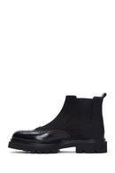 Men's Black Leather Chelsea Boots | Derimod