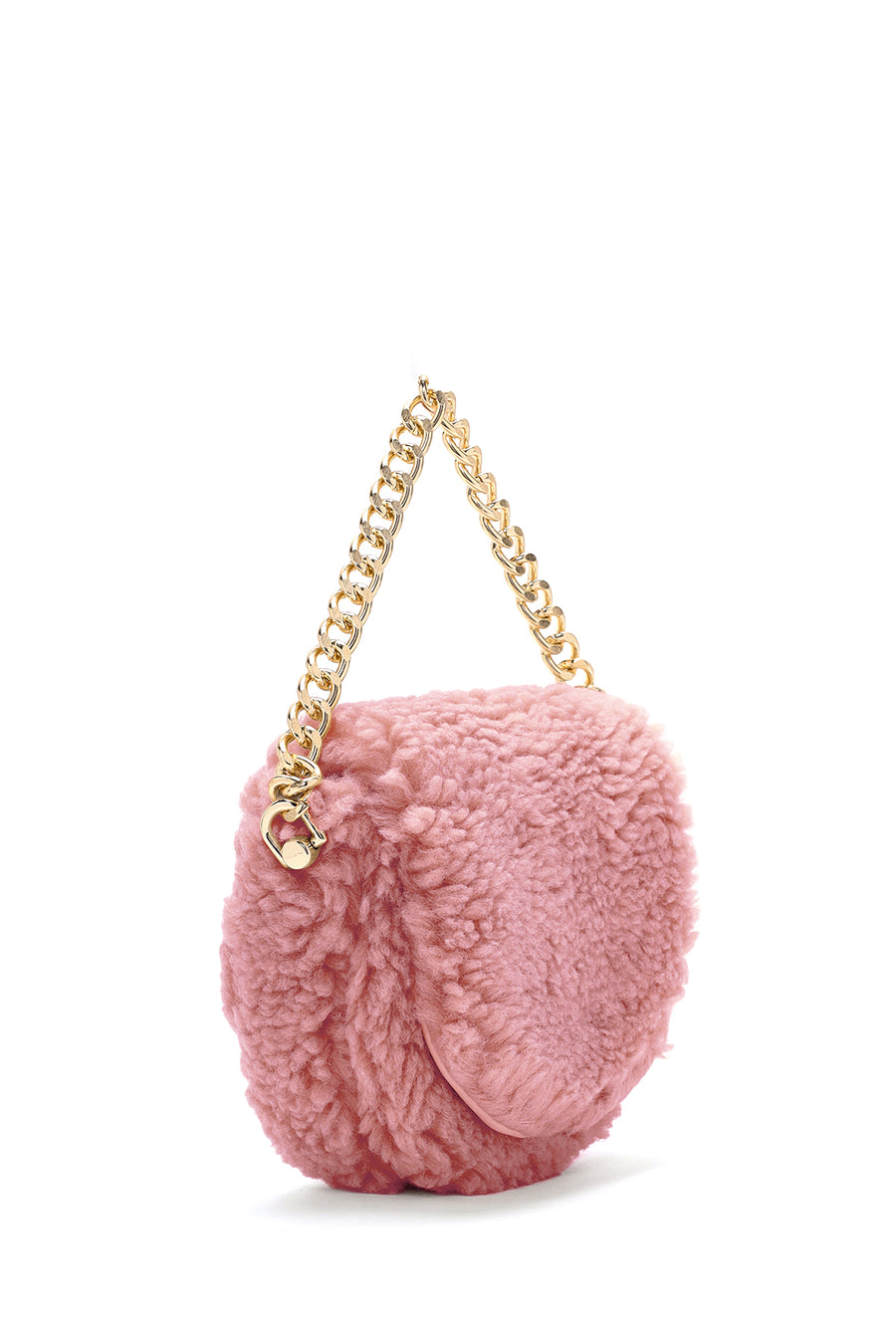 Kadın Pembe Peluş Mini Çapraz Çanta