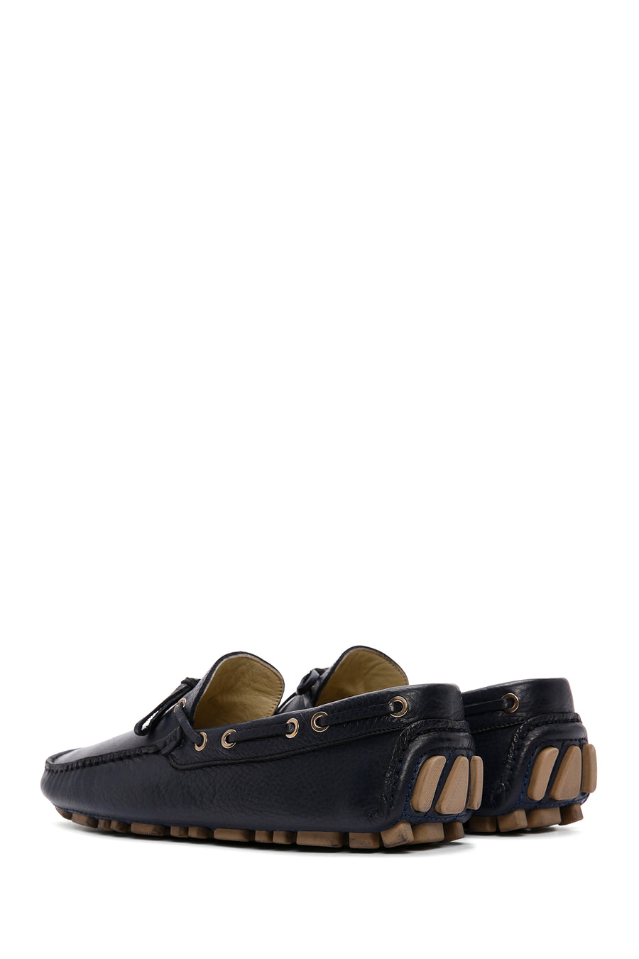 Erkek Lacivert Deri Comfort Loafer