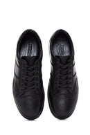 Men's Black Leather Casual Sneaker | Derimod