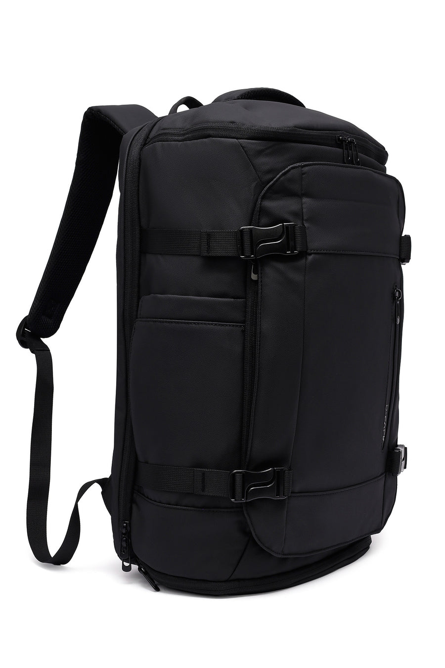 D-Pack Unisex Black Fabric Backpack