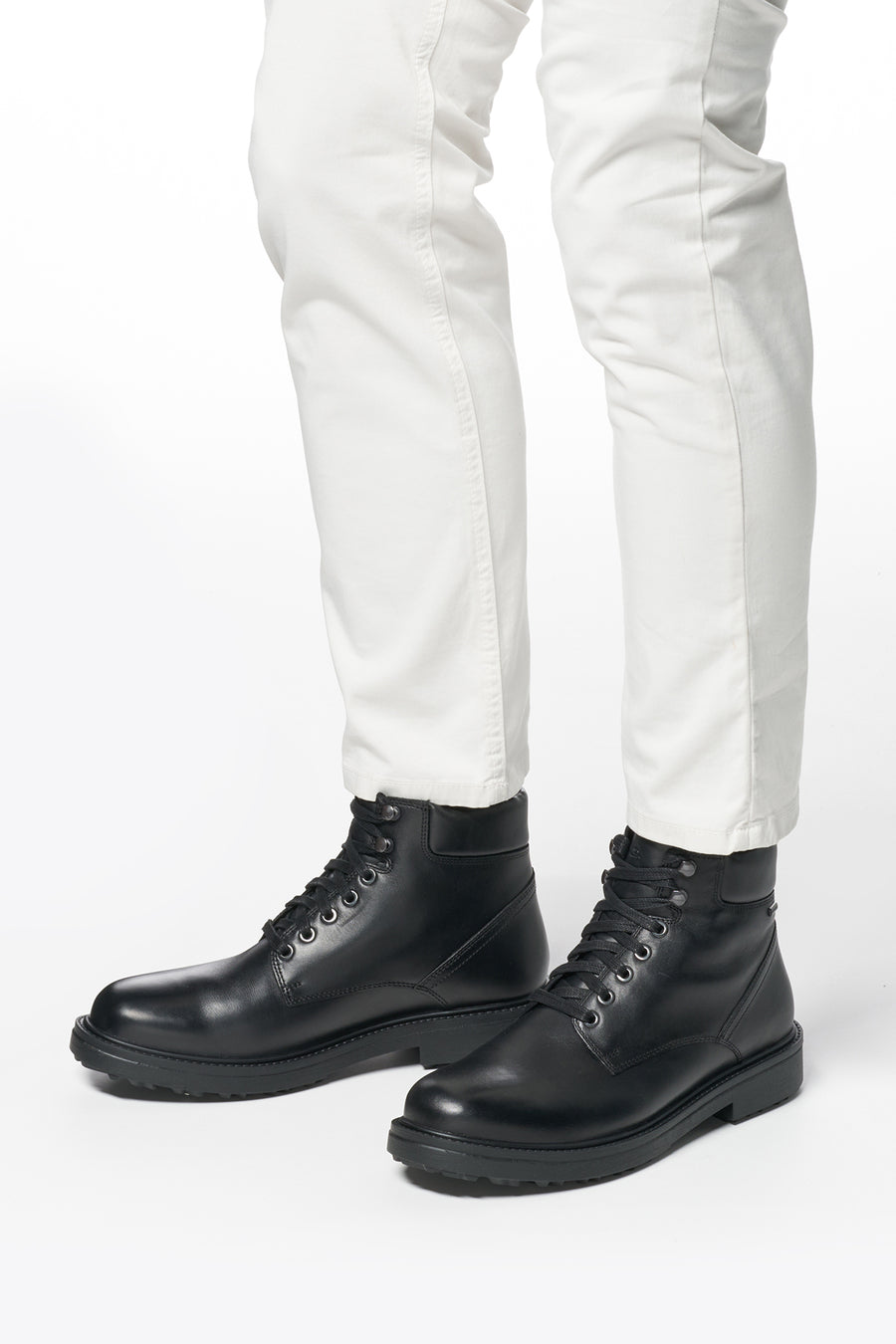 Geox Erkek Siyah Lagorai + Grip Abx Bağcıklı Waterproof Deri Casual Bot