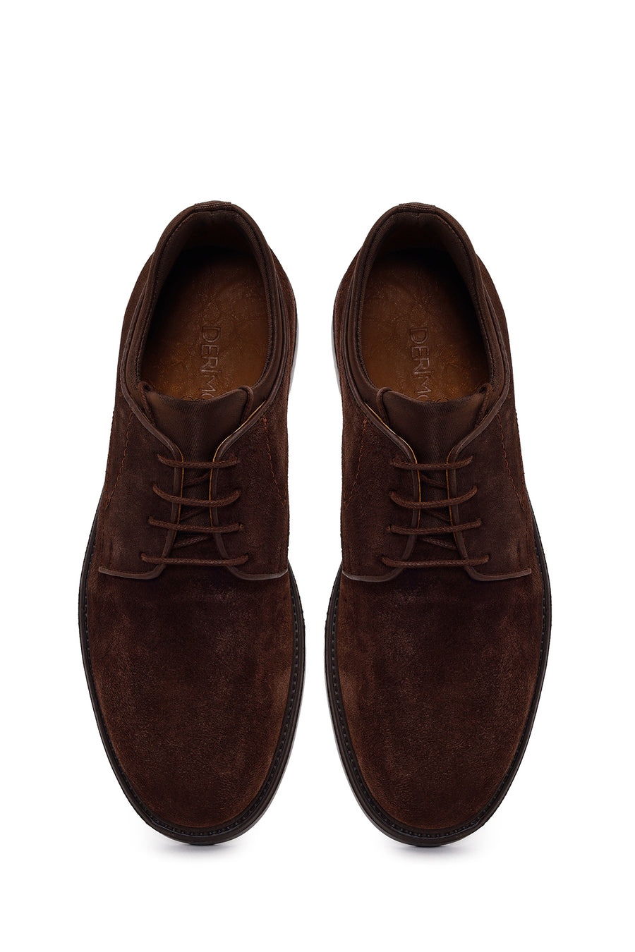 Male Brown Lace-up Suede Casual Shoes