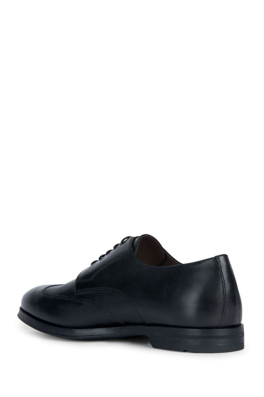 Geox Men's Black Decio Laced Leather Classic Shoes