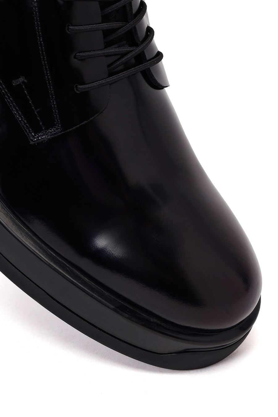 Male Black Lace-up Leather Casual Shoes