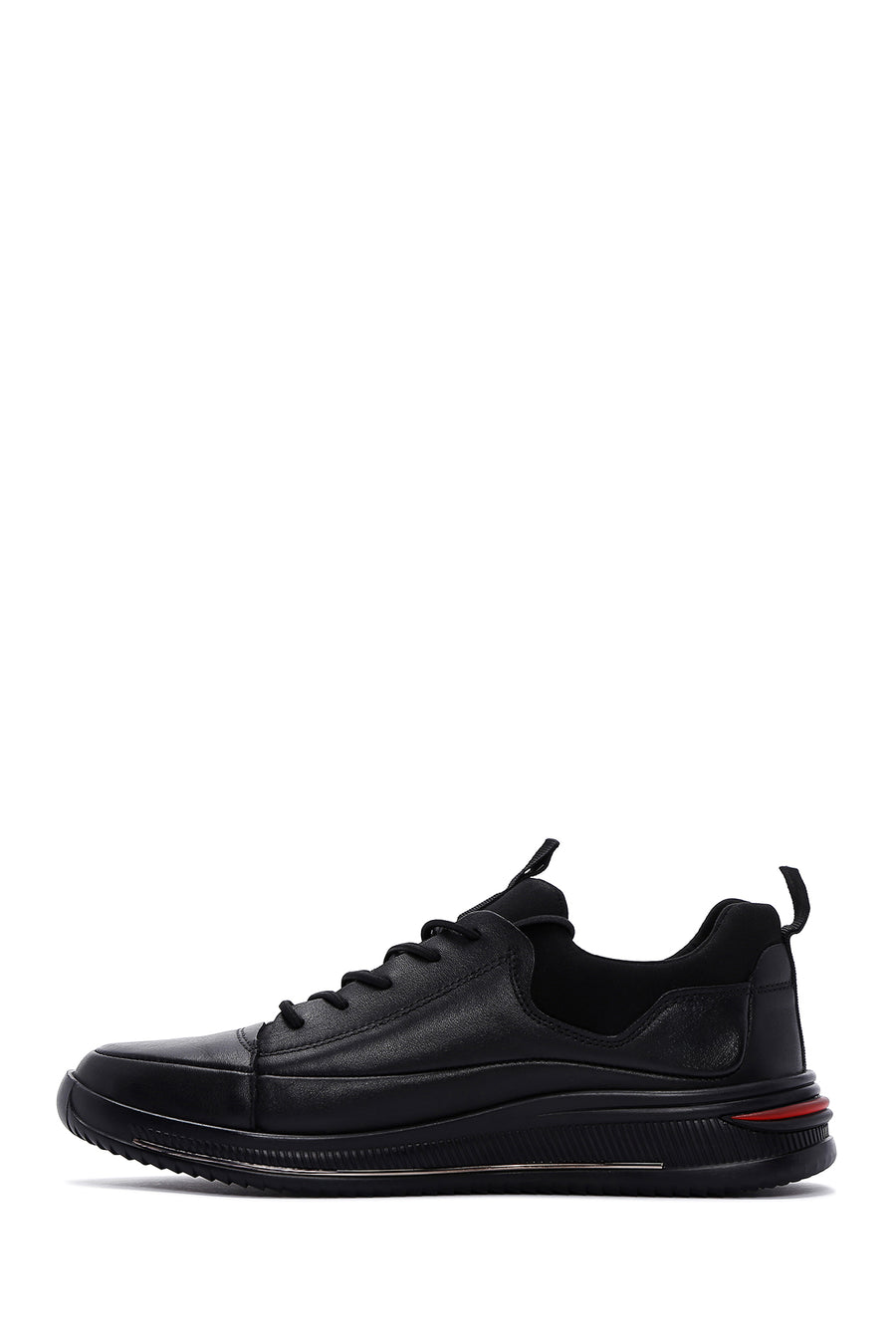 Men's Black Leather Sneaker