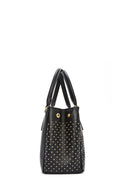 Women's Black Long Strap Stoned Classic Shoulder Bag | Derimod