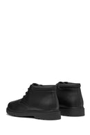 Geox Men's Black Spherica Ec1 Lace-Up Leather Casual Boots | Derimod