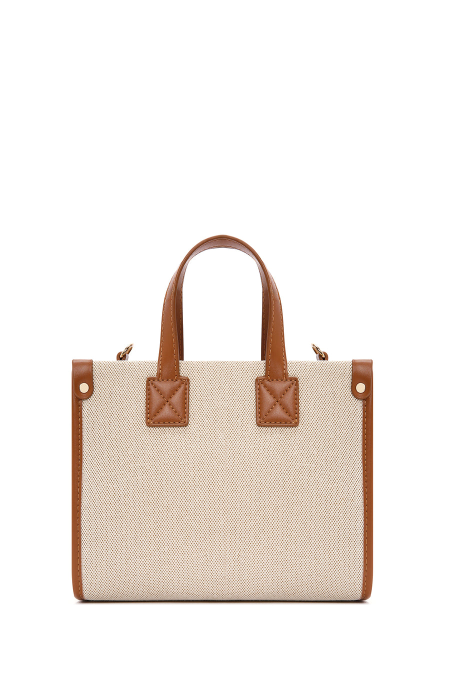 Women's Tan Long Strap Fabric Handbag