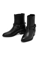 Women's Black Heeled Leather Cowboy Boots | Derimod