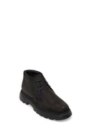 Male Black Lace-up Nubuck Leather Casual Boots | Derimod