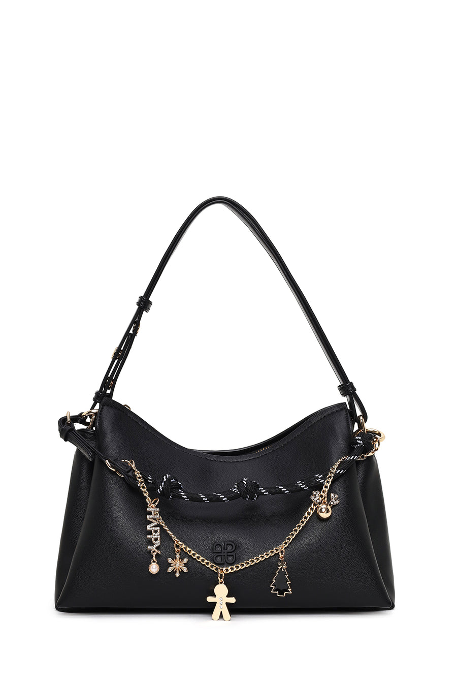 Woman Black Charmed Shoulder Bag 26PBD246918 | Derimod