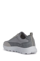 Geox Men's Gray Spherica Lace-up Fabric Sneaker | Derimod