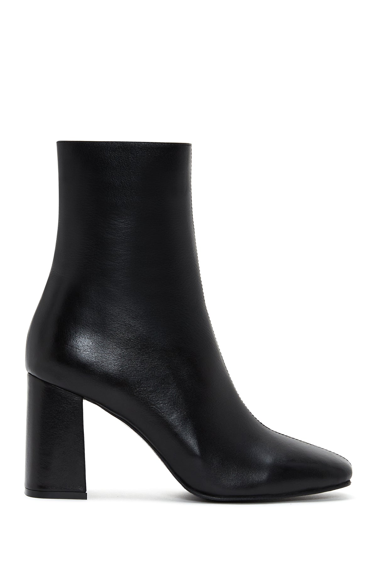 Women's Black Leather Heeled Classic Boots 23WFD131918 | Derimod