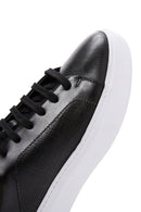 Men's Black Leather Thick Soled Sneaker | Derimod