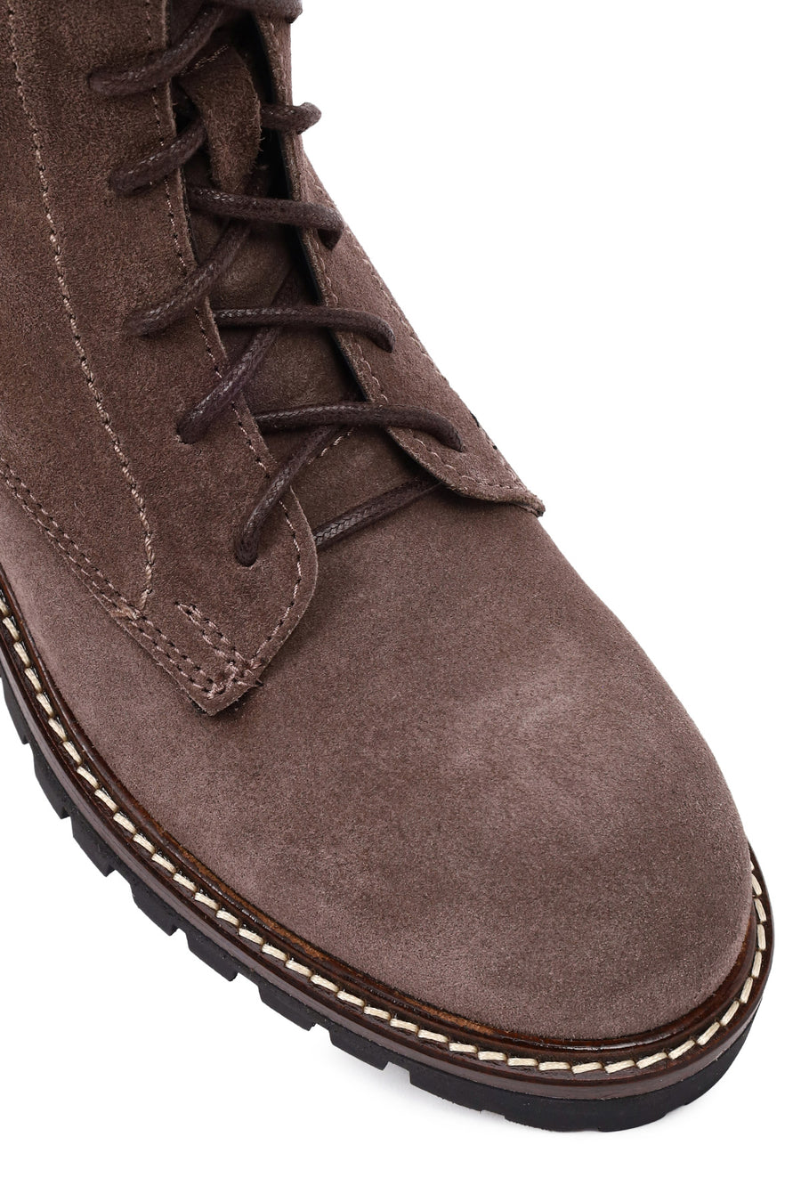 Women's Mink Zipper Thick Sole Suede Leather Ankle Boots