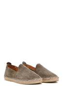 Men's Mink Suede Leather Espadrille | Derimod