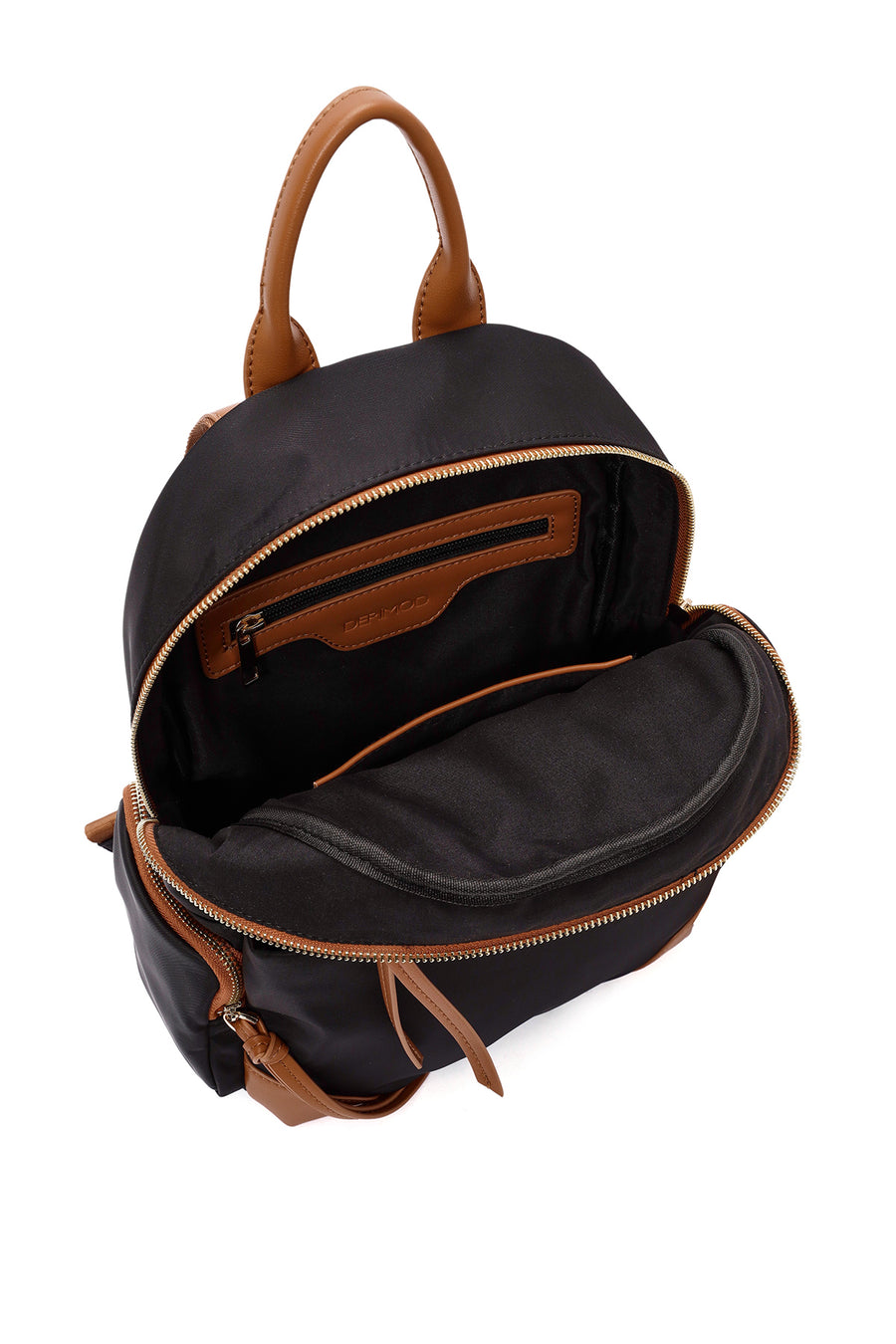 Women's Black Fabric Backpack