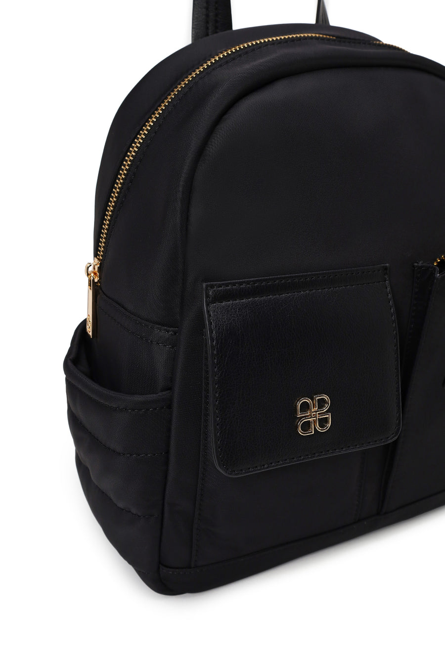Woman Black Fabric Backpack