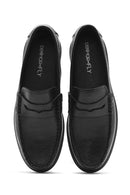 Men's Black Leather Casual Loafer | Derimod