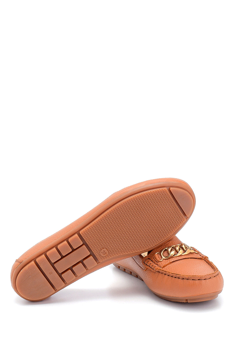 Kadın Deri Zincir Detaylı Loafer