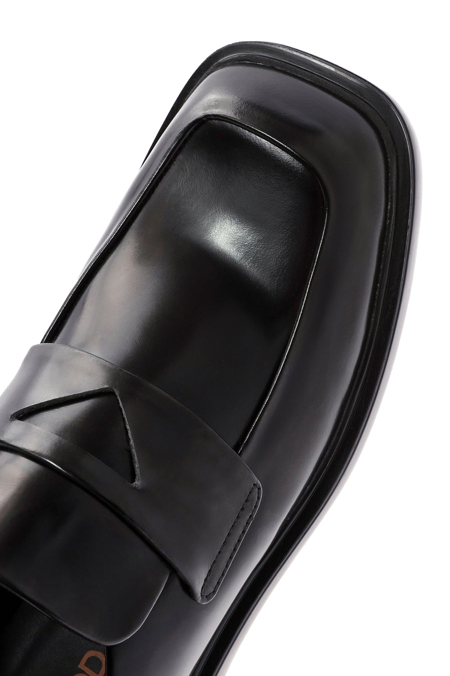 Kadın Siyah Deri Maskülen Loafer
