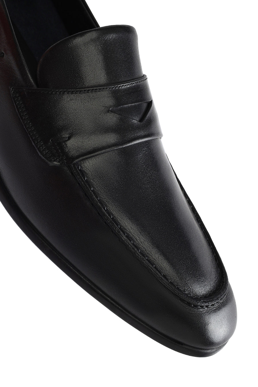Men's Black Leather Casual Loafer