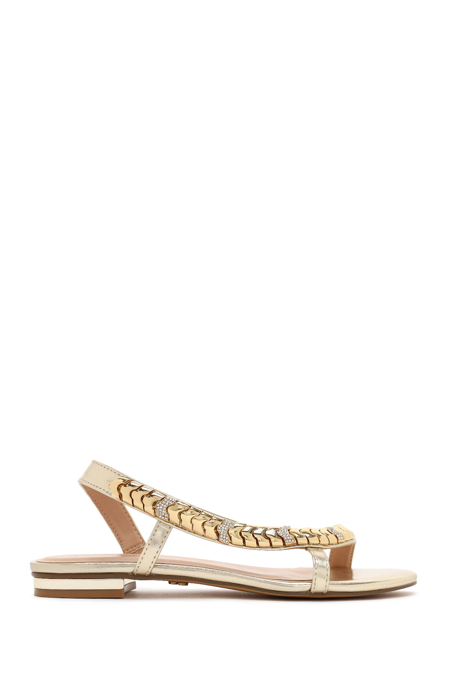 Woman Gold Stone-Embellished Sandal 26SFD443314 | Derimod
