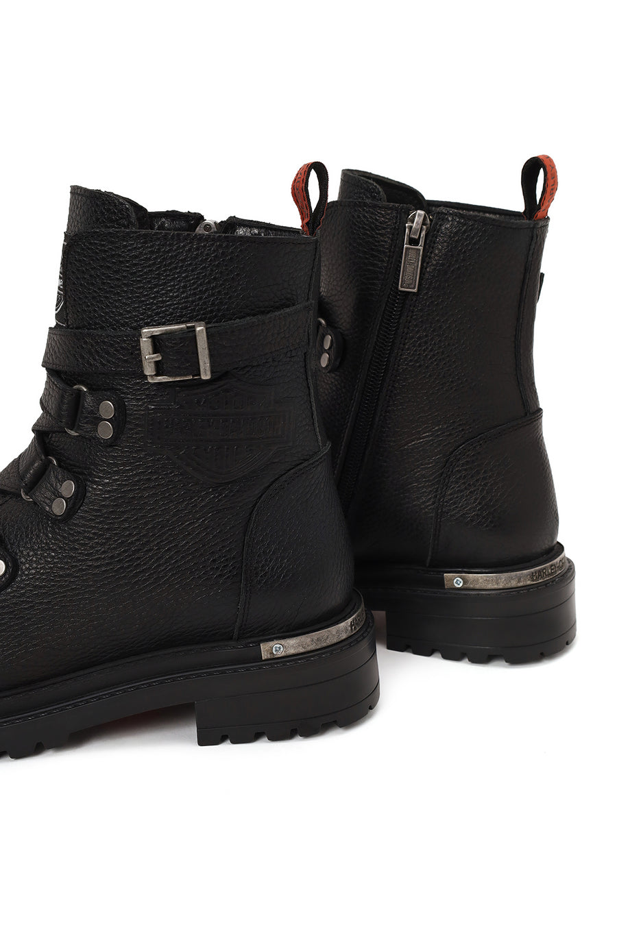 Harley Davidson Woman Black Camiel Zip Closure Leather Boots