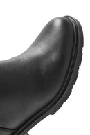 Women's Black Thick Heeled Leather Boots | Derimod