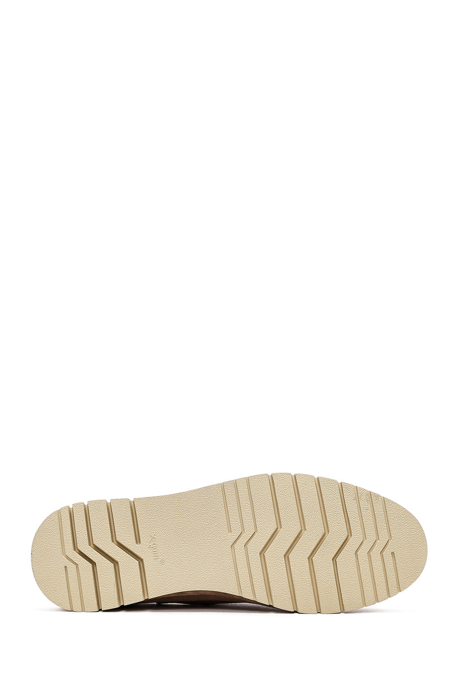 Men's Beige Lace-up Suede Leather Casual Shoes