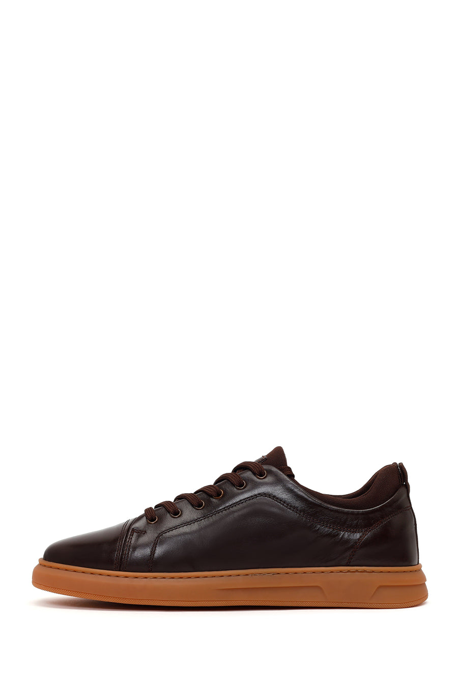 Male Brown Lace-up Leather Sneaker