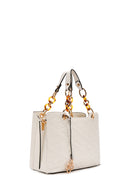 Women's Cream Long Strap Quilted Handbag | Derimod