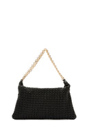 Women's Black Chain Strap Printed Shoulder Bag | Derimod