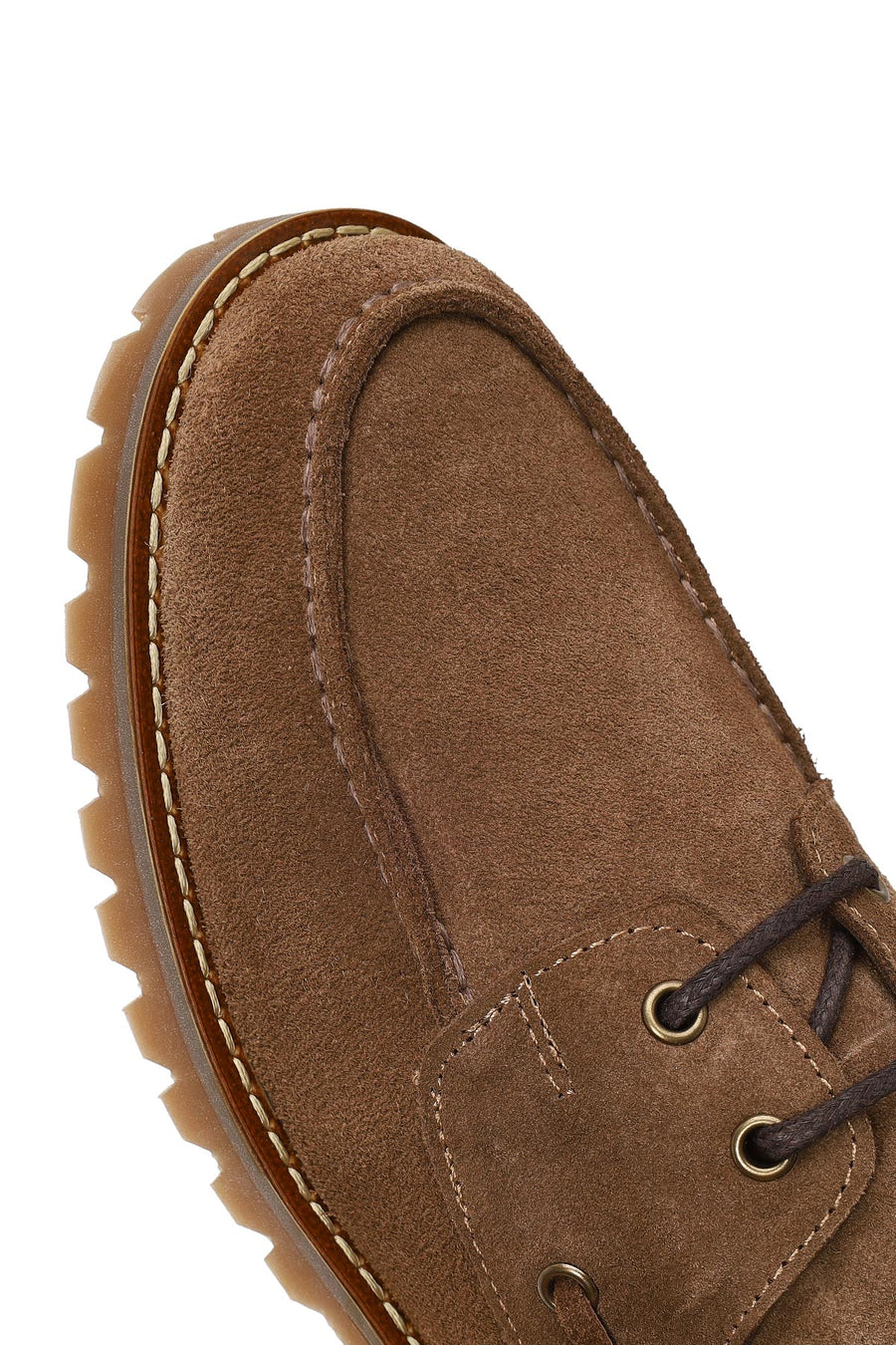 Woman Walnut Lace-Up Thick-Soled Suede Casual Shoes